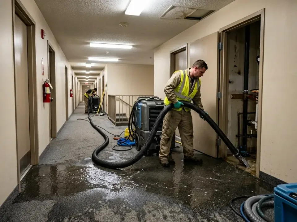 multi-unit-apartment-hallway-f-005 — frequently asked questions, Emergency Burst Pipe Water Extraction & Removal in Cedar Pa…